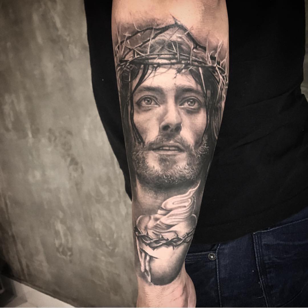 耶稣纹身手稿手臂-千图网